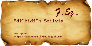Fábián Szilvia névjegykártya
